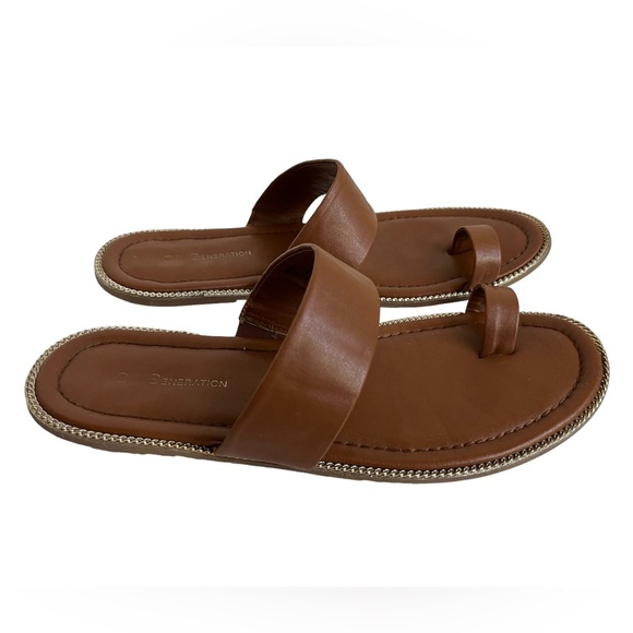 BCBGeneration Zulu Womens Faux Leather Slip On Slide Sandals Women’s 8 - Picture 1 of 9